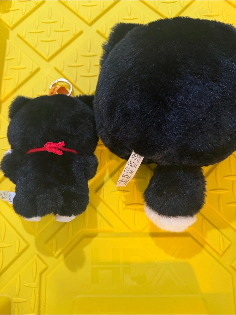 Cute Baby three Black Plush Cat Doll with Expressive Face - Stuffed Animal